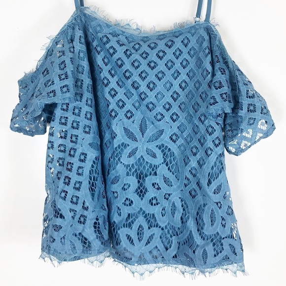New Stitchfix | Greylin lace cold shoulder top S - Picture 3 of 4